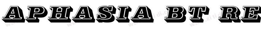 Aphasia BT Regular字体转换